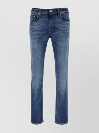 Pantaloni Torino stretch denim jeans faded effect