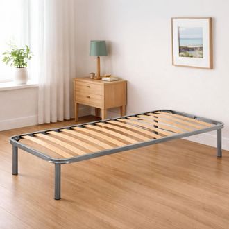 Dmora Somier Individual Dgori, Base Ortop&eacute;dica De Contrachapado De Abedul De 13 Lamas, 100% Made In Italy, 90x180h34 Cm - Dmora