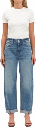 Daze Venice Cuffed Barrel Leg Jeans In The Blues