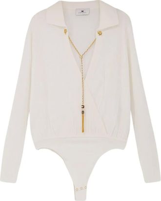 Elisabetta Franchi Body con decorazione - Toni neutri