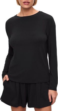 Eberjey Gisele Stretch Modal Pajama Top in Black at Nordstrom, Size X-Large