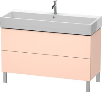 Duravit Duravit L-cube Mueble De Aseo Vertical 118,4 X 45,9 Cm, 2 Extra&iacute;bles, Para Vero Air 235012, Color: Albaricoque Perla Seda Laca Mate - Lc677902020