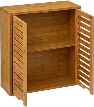 5five Simply Smart 5five Simply Smart - Credenza Sicela A 2 Ante Marrone, In Bamb&ugrave;, Moderna E Pratica, Adatta A Qualsiasi Ambiente, 52x59x20 Cm