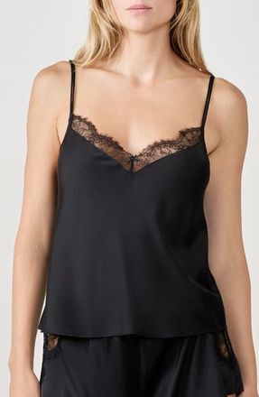 Etam Confidence Lace Trim Camisole in Black at Nordstrom, Size X-Small