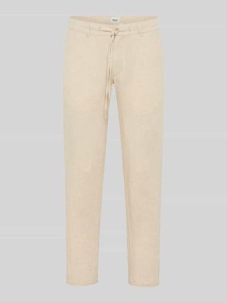 Brax Brax Straight Fit Leinenhose mit Tunnelzug in Sand, Gr&ouml;&szlig;e 31/32