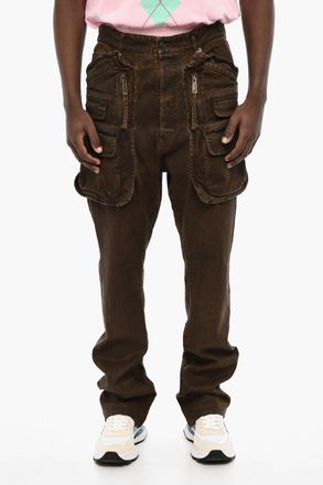 Dsquared2 Pantaloni Cargo in Cotone Spalmato Dsquared2