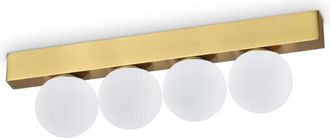 Ideal Lux Ideal Lux - Plafoniera Contemporanea Ping Pong Metallo Ottone Led Integrato 12W 3000K Ip20