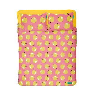 Benetton Set de 4 s&aacute;banas en algod&oacute;n rosay amarillo