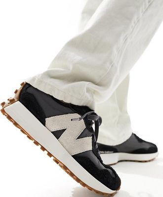 New Balance 327 - Sneakers nere e beige - In esclusiva per ASOS-Nero