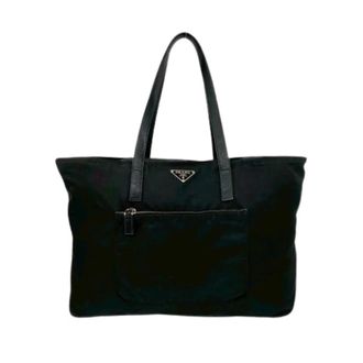 Prada Pre-owned Tote Bags, female, Black, Size: ONE SIZE Pre-owned Nylon Tote Bag