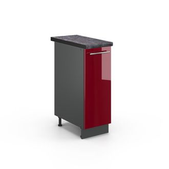 Vicco Armario De Farmacia Fame-line, Rojo Burdeos Alto Brillo, 30 Cm, Et Antracita Vicco