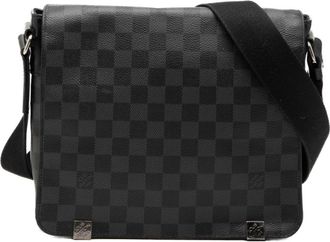 Louis Vuitton Damier Graphite Black Pvc Leather Shoulder Bag (Pre-Owned)