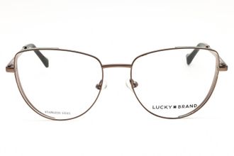 Lucky Brand VLBD122 Cat Eye Metal Frame Eyeglasses - Brown