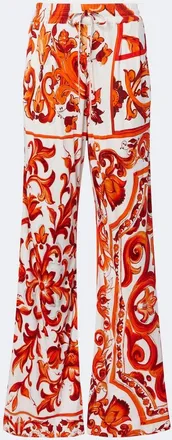 Dolce & Gabbana Majolica wide-leg pants