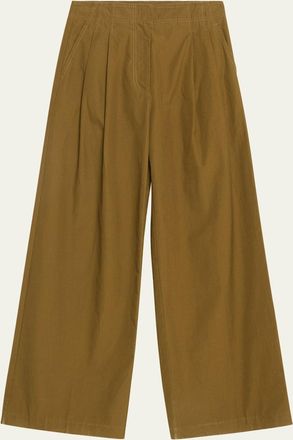 Ulla Johnson Lani Wide-Leg Cotton Twill Pants