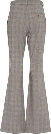 Vivienne Westwood Womens Prince-Of-Wales Checked Trousers Gray Cotton Straight