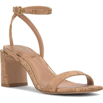 Vince Camuto Hamda Ankle Strap Sandal in Natural/Gold at Nordstrom, Size 5.5