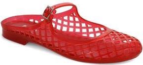 Mia Cherri Buckle Strap Flat in Red at Nordstrom Rack, Size 10