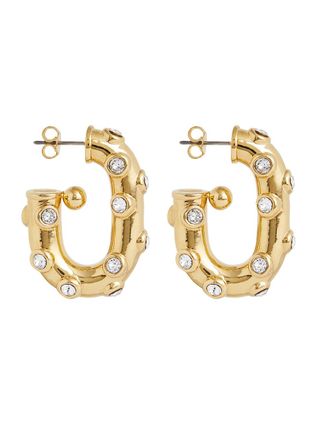 Paco Rabanne XL Link Crystal-embellished Hoop Earrings - Gold - One Size