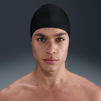 Nike Unisex Swim Silicone Cap in Black | NESSG122-001