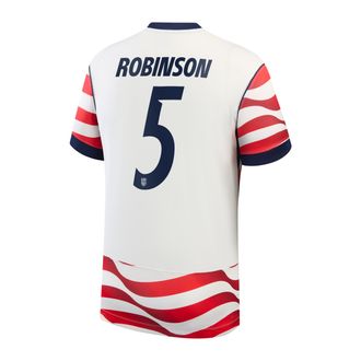 Nike Antonee Robinson USMNT 2026 Stadium Home Nike Mens Dri-FIT Soccer Jersey in White | NN203993597-USM