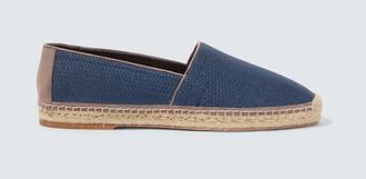 Brunello Cucinelli Suede-trimmed canvas espadrilles