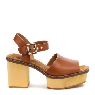 Kelsi Dagger Womens Groove Platform Sandal In Auburn