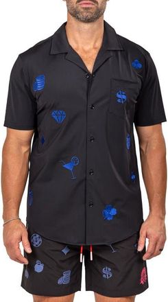 Maceoo Marthy Black Camp Shirt at Nordstrom, Size 5