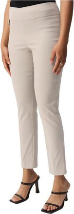 Joseph Ribkoff Hoge taille enkellange broek - Dames - Slim Fit Broeken - Beige - 3XL - Nylon - Broeken