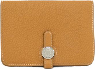 Herm&egrave;s Dogon Toffee Togo Leather Wallet (Bi-Fold) (Pre-Owned)