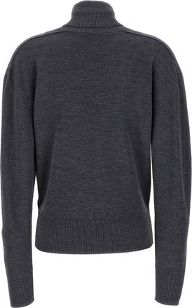 Burberry Wool High-Neck Sweater - Charcoal