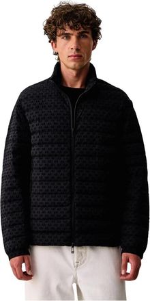 A|X Armani Exchange Donsjack met all-over flockprint nylon - Heren - Gewatteerde jassen - Zwart - XL - Nylon - Jassen