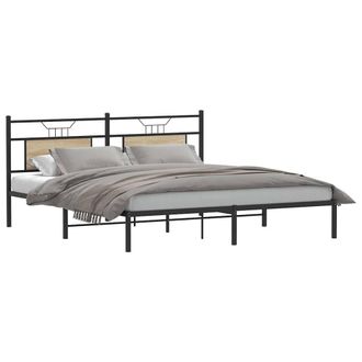 Berkfield Home Decorative Bed Frame without Mattress Sonoma Oak 183x213 cm Engin in Light Brown