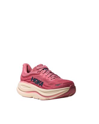 Hoka One One Womens Sneakers Bondi 9 Lingonberry-Cranberry Upper: Textile Trainers Lingonberry/cranberry