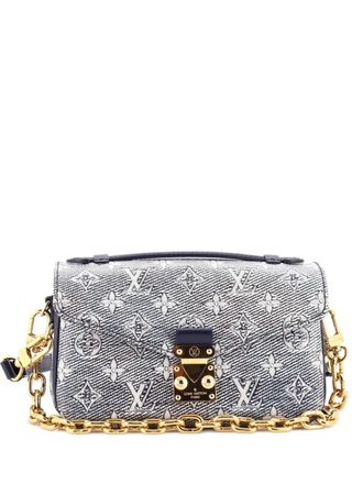 Louis Vuitton Pochette Metis Monoglam Jacquard Canvas East West shoulder bag - Blauw