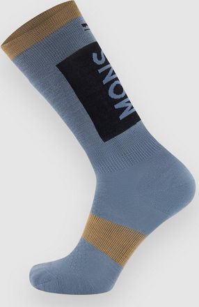 Mons Royale Merino Snow Funktionssocken blau