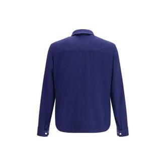 Brunello Cucinelli Mens Blue Cashmere Full-Length Jacket Clothing