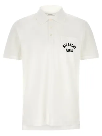Givenchy White Cotton Polo Mens Shirt