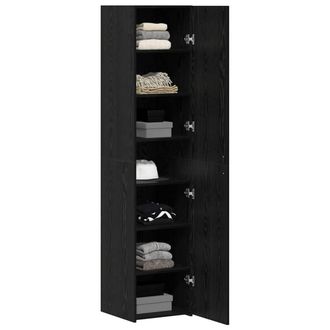 Berkfield Home Highboard Black Oak 40x42.5x185 cm Engineered Wood