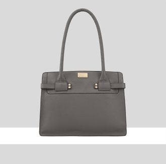 Paul Costelloe Womens Tirso Leather Shoulder Bag - Grey - One Size