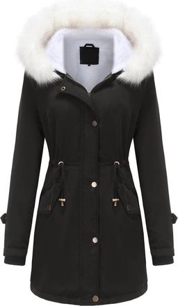 Generic Plus Size Winter Coat Women Winter Coats Women Warm Hooded Coat Ladies Plus Size Thicken Jackets Mid-Long Outwear