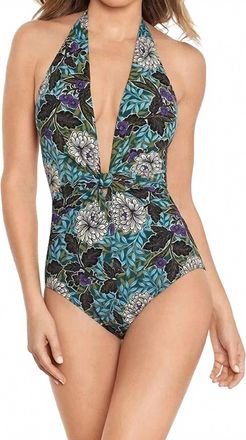 Amoressa Rhiannon Dream Plunge One Piece Swimsuit In Moonlight