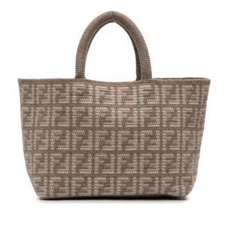 Fendi Pre-owned Tote Bags, female, Brown, Size: ONE SIZE Pre-owned Cashmere Tote