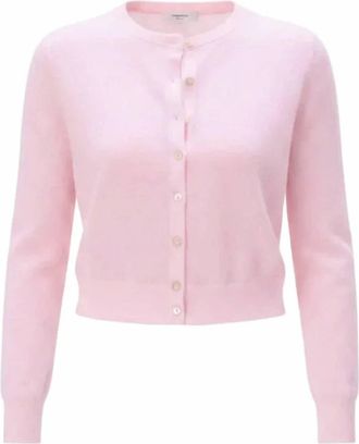 White + Warren Womens Linen Blend Cardigan In Porcelain Pink