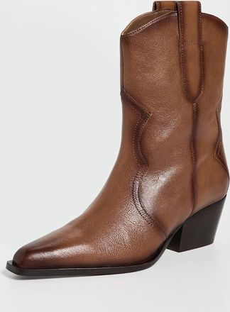 Free People Womens Cat Nap Cowboy Boots In Saddle Leather