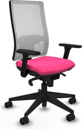 Piqueras y Crespo Piqueras Y Crespo - Horna sincro malla blanca similpiel rosa brazos 3D base piramidal ruedas 65mm nailon