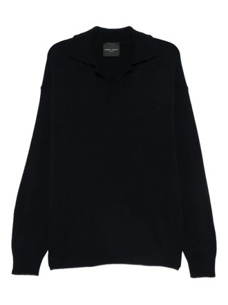 Roberto Collina cashmere-blend polo shirt - men - Merino/Cashmere - 48 - Blue