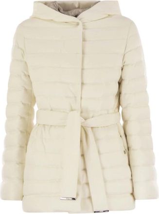 Herno Silk and Cashmere Down Jacket - Dames - Gewatteerde jassen - Beige - XL - Jassen