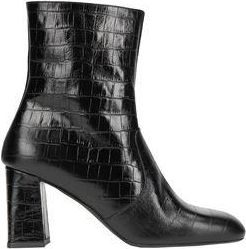 8 by YOOX LEATHER SQUARE-TOE ANKLE BOOT