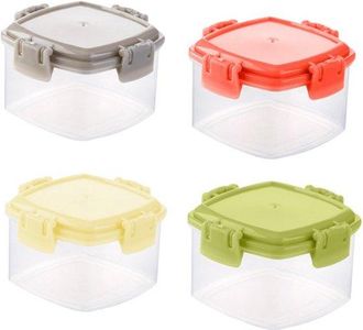 No Brand Peque&ntilde;os Recipientes De Almacenamiento De Alimentos Con Tapa - Mini Recipientes De Pl&aacute;stico - Ideales Para Aderezos Para Ensaladas, Salsas, Dips, Hier